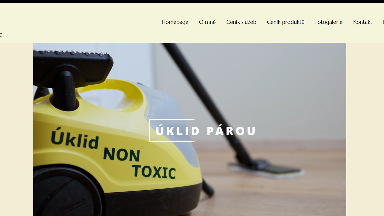 Úklid NON TOXIC – web se správou kalendáře po přihlášení a poptávkovým formulářem